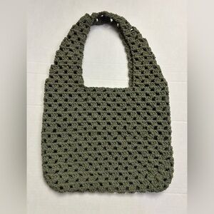 New! Handmade Crochet shoulder carrying Bag Hunter Green Color medium size